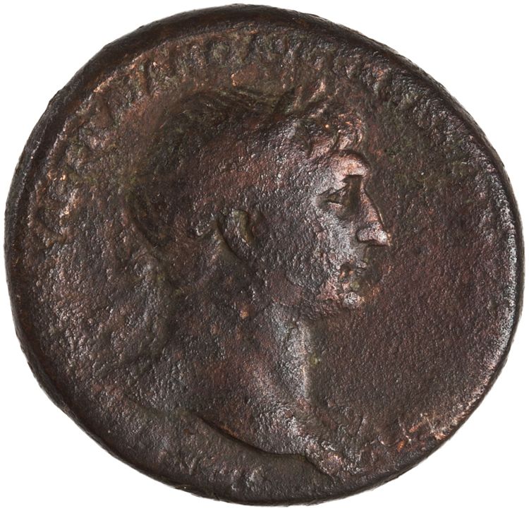 obverse RIC II Trajan 549 (as)