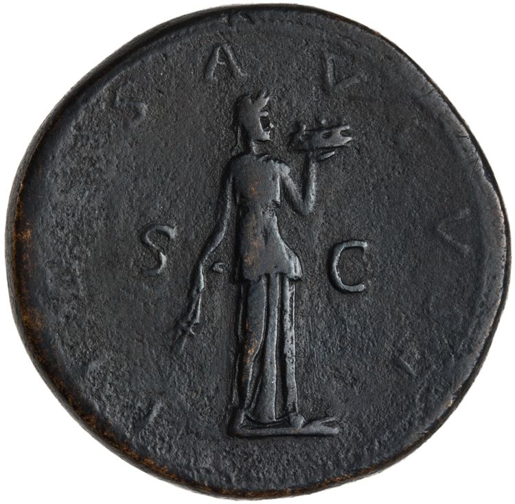 RIC II Trajan 740, реверс, American Numismatic Society (ans)