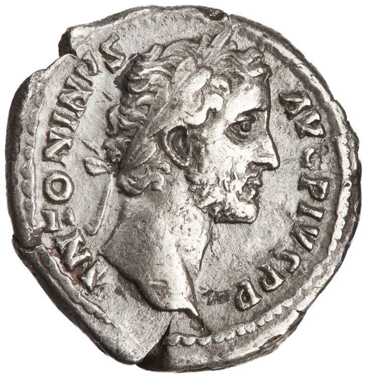 RIC III Antoninus Pius 127c (denarius), аверс, American Numismatic Society (ans)