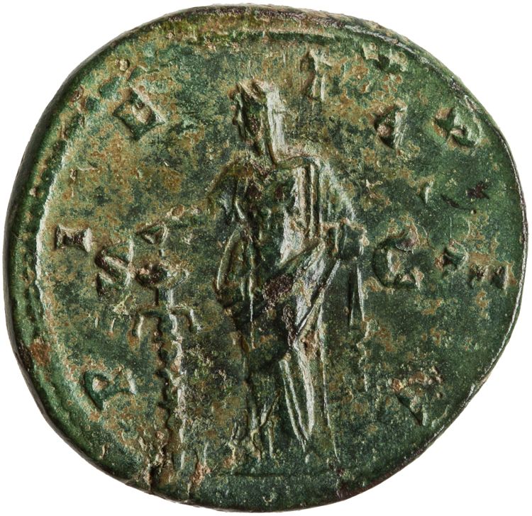 реверс RIC III Antoninus Pius 1192Aa (dupondius)