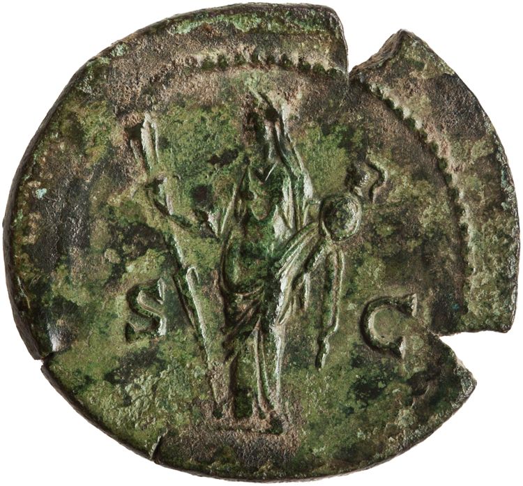 реверс RIC III Antoninus Pius 1196 (dupondius)