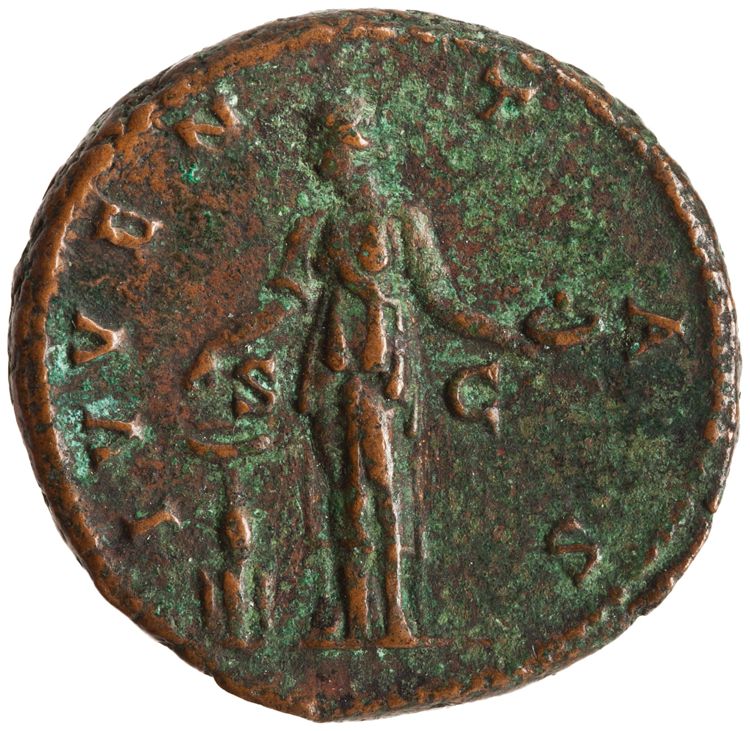RIC III Antoninus Pius 1238 (dupondius), реверс, American Numismatic Society (ans)