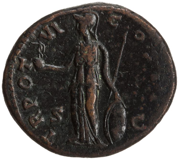 реверс RIC III Antoninus Pius 1305A (dupondius)