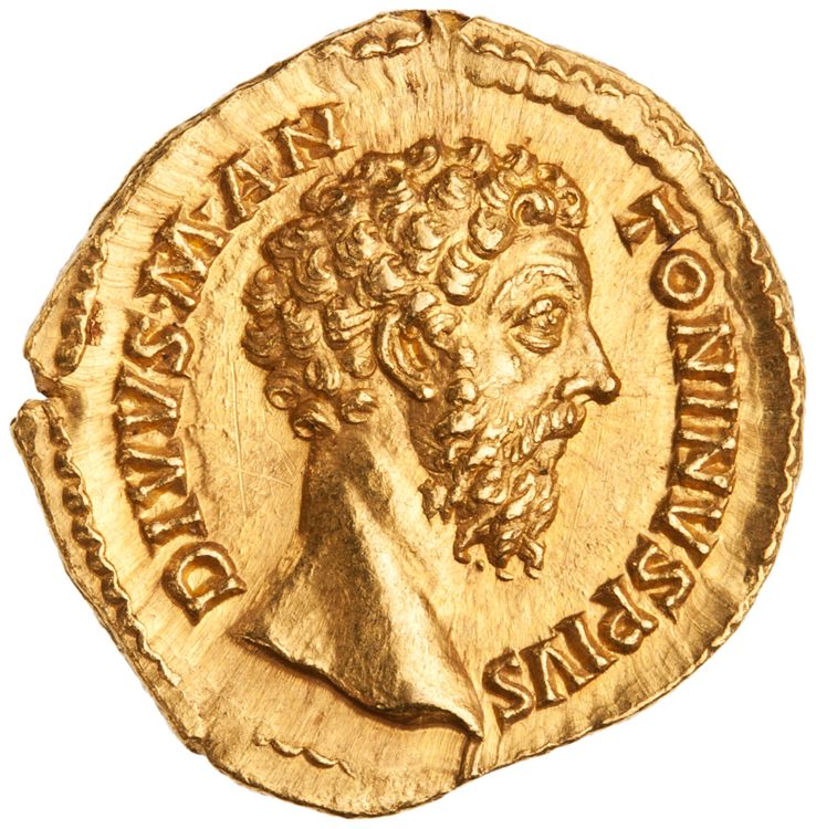 аверс RIC III Commodus 275 (aureus)