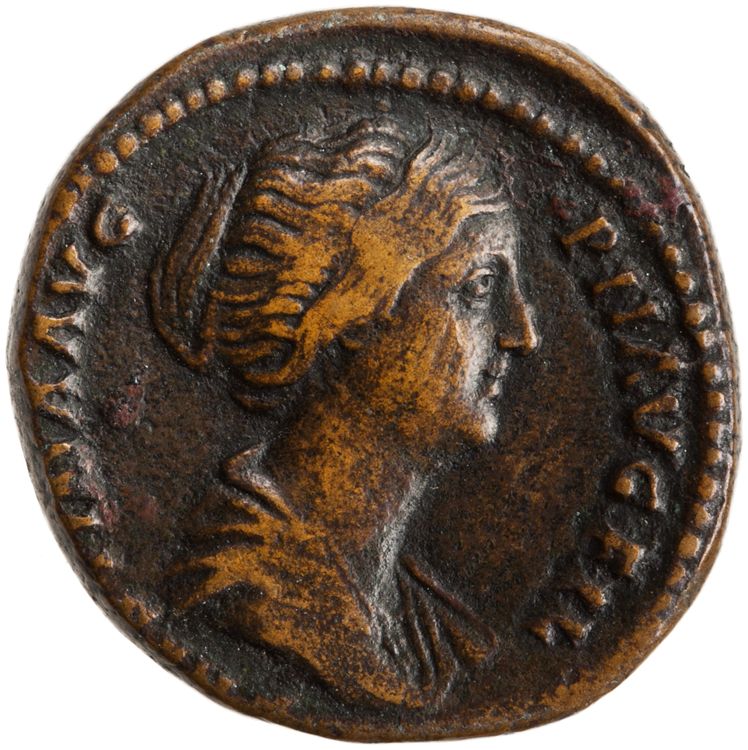 RIC III Antoninus Pius 1405a (dupondius), obverse, American Numismatic Society (ans)