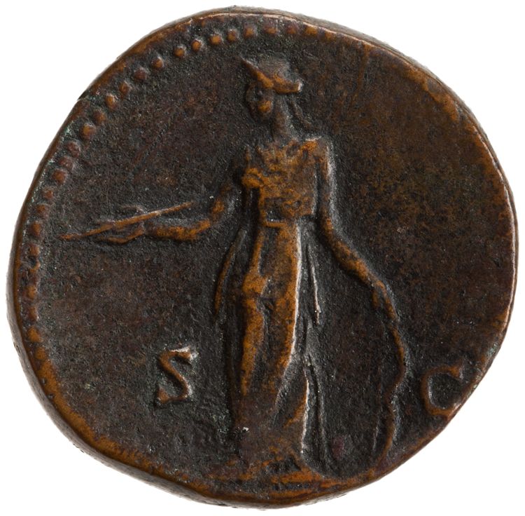 RIC III Antoninus Pius 1405a (dupondius), reverse, American Numismatic Society (ans)