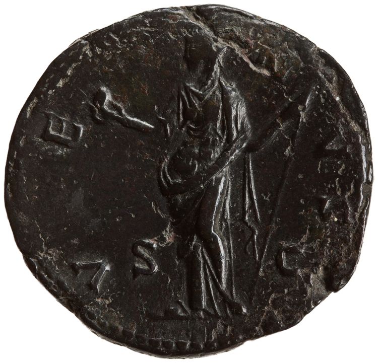 RIC III Antoninus Pius 1408 (dupondius), реверс, American Numismatic Society (ans)