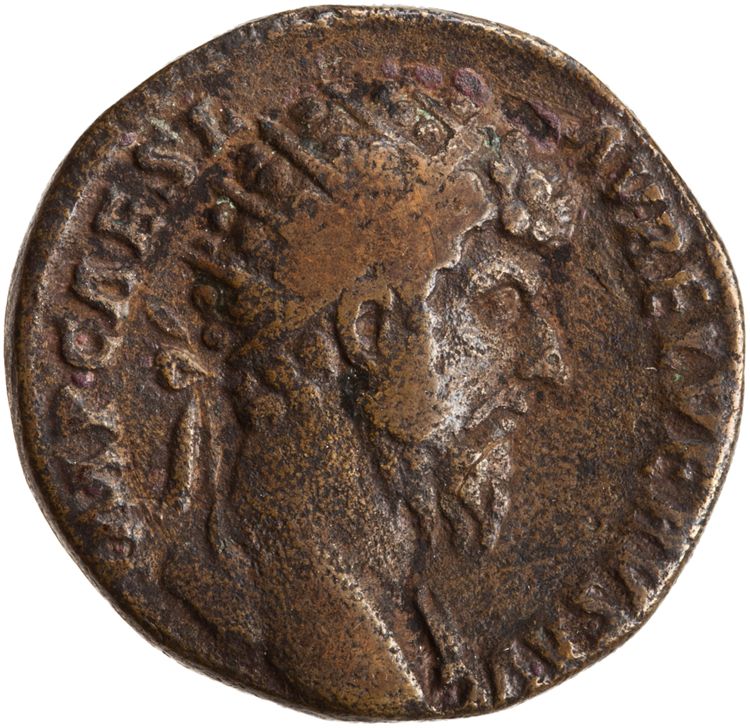 RIC III Marcus Aurelius 1293, obverse, American Numismatic Society (ans)