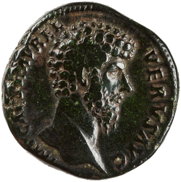 RIC III Marcus Aurelius 1308, obverse, American Numismatic Society (ans)