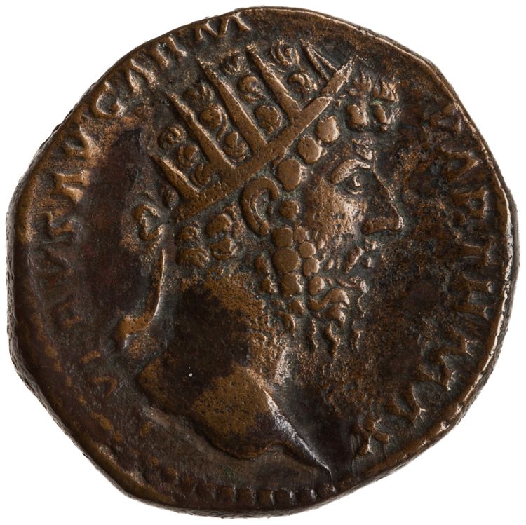 RIC III Marcus Aurelius 1458, obverse, American Numismatic Society (ans)