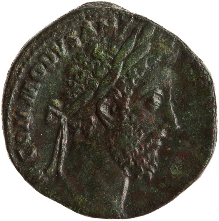 RIC III Commodus 460, obverse, American Numismatic Society (ans)