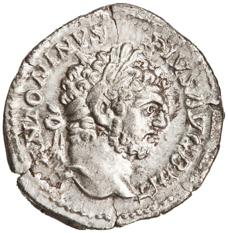RIC IV Caracalla 192 (denarius), obverse, American Numismatic Society (ans)