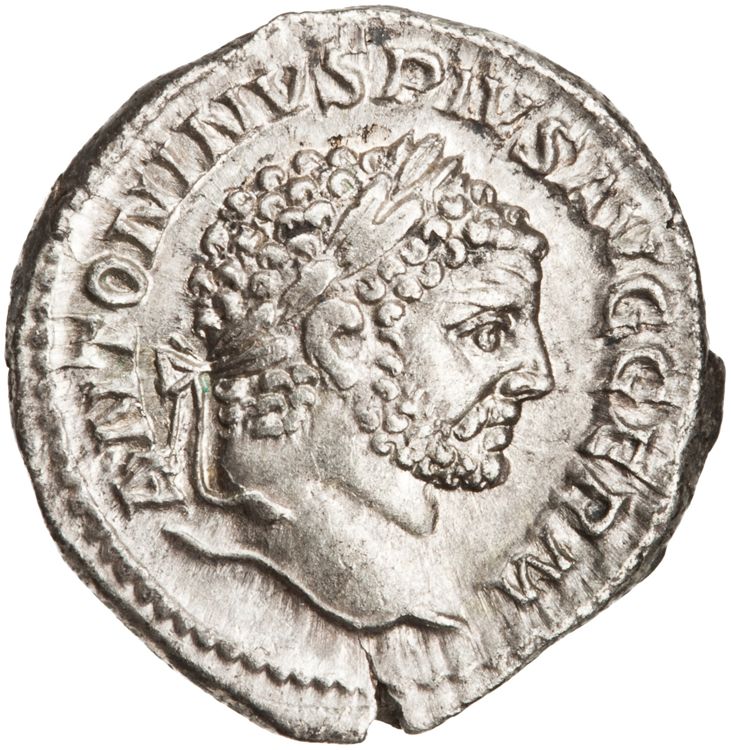 obverse RIC IV Caracalla 287A (denarius)
