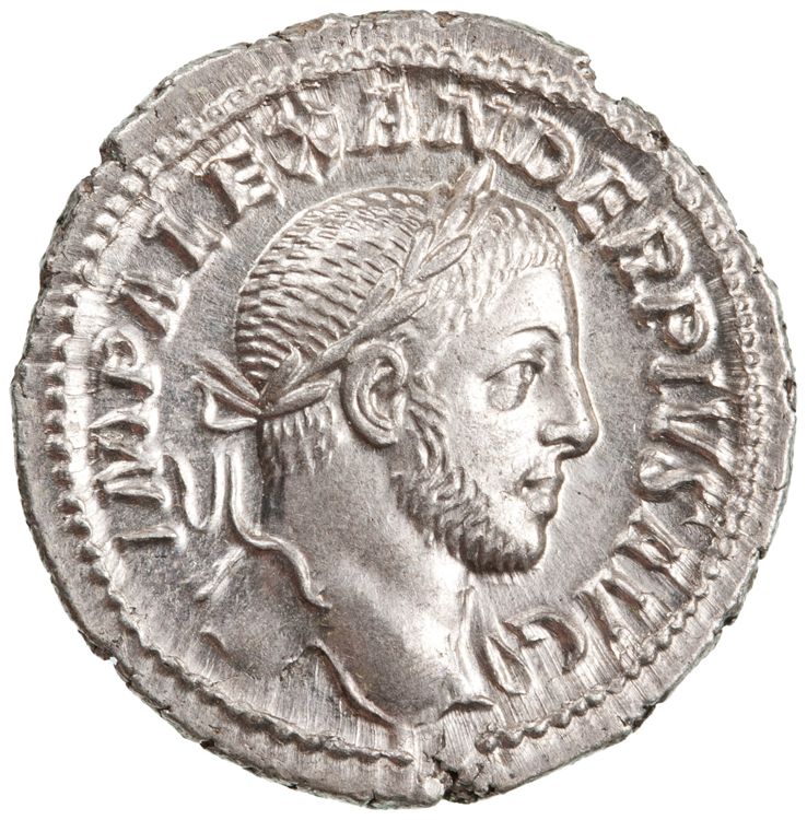 RIC IV Severus Alexander 250b, аверс, American Numismatic Society (ans)