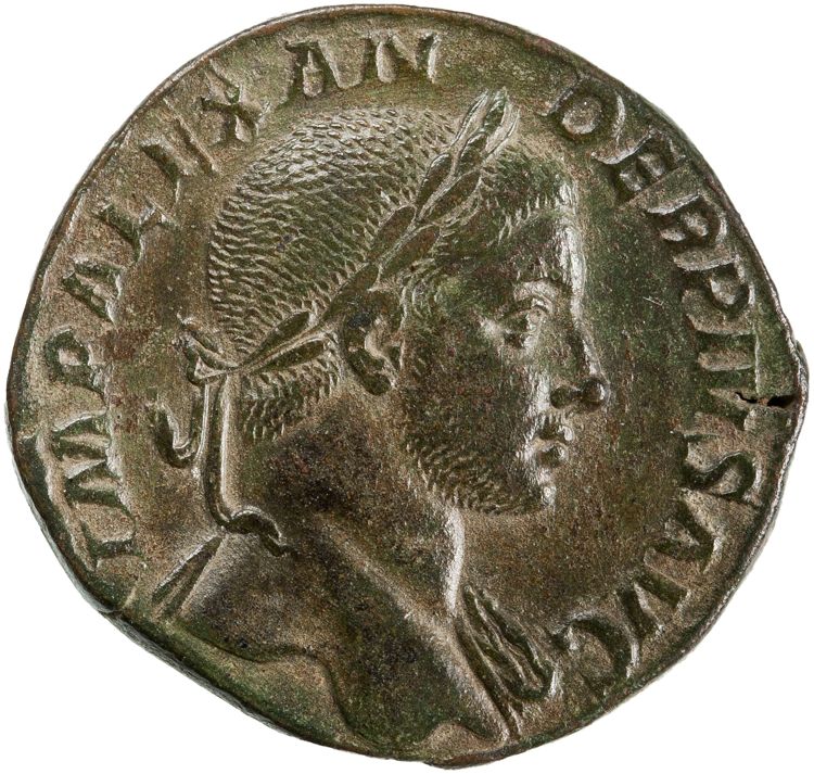 RIC IV Severus Alexander 525b, аверс, American Numismatic Society (ans)