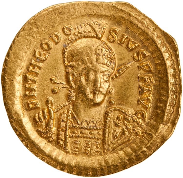 RIC X Theodosius II (East) 237, аверс, American Numismatic Society (ans)