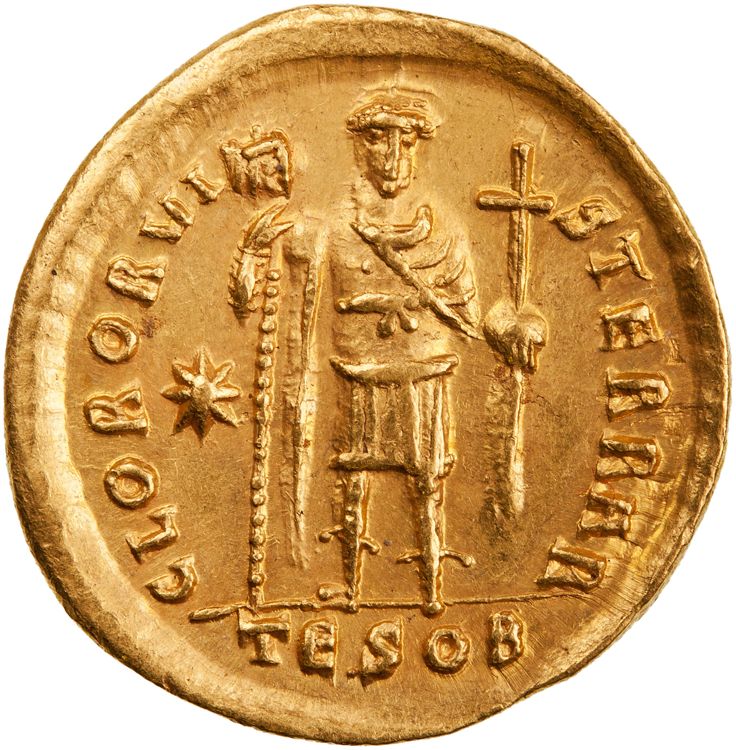 RIC X Theodosius II (East) 362, реверс, American Numismatic Society (ans)