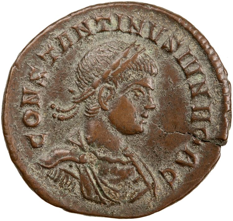 RIC VII Ticinum 154, аверс, American Numismatic Society (ans)