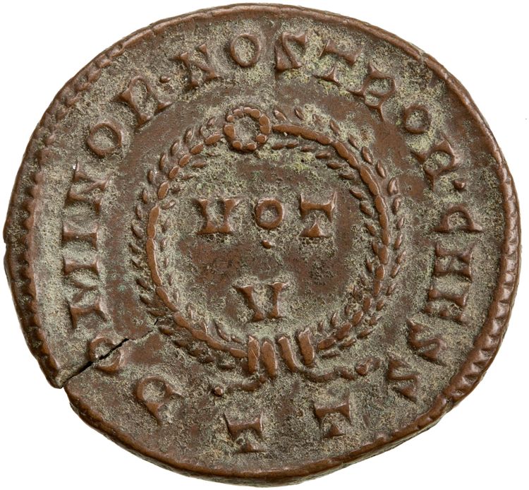 RIC VII Ticinum 154, реверс, American Numismatic Society (ans)