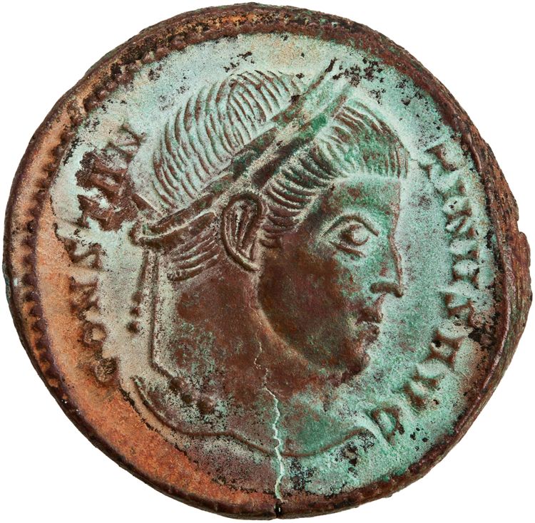 RIC VII Ticinum 163, аверс, American Numismatic Society (ans)