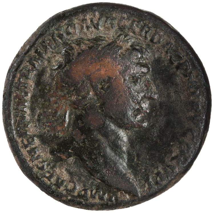 RIC II Trajan 485, obverse, American Numismatic Society (ans)