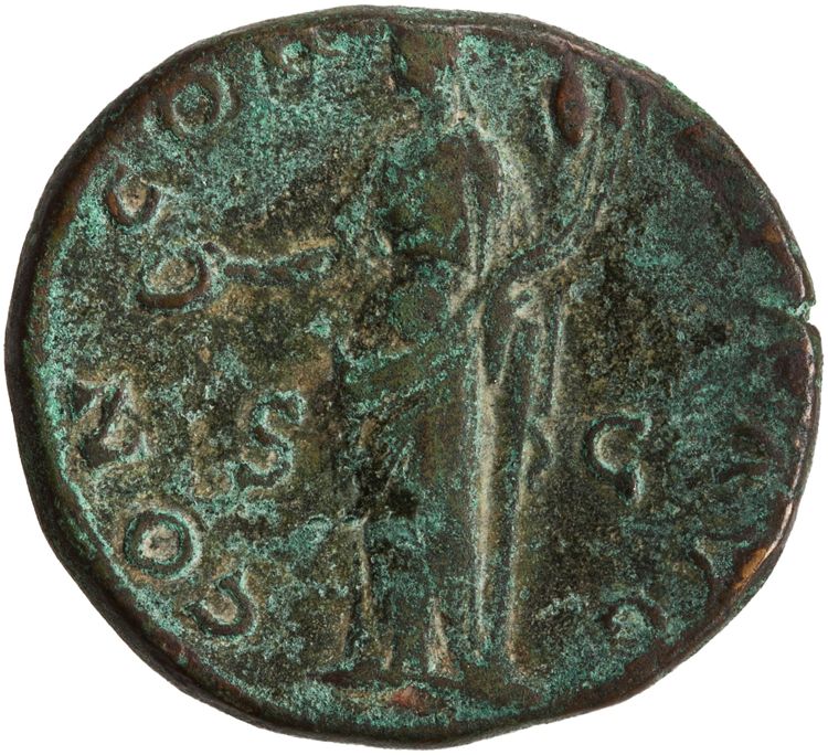 реверс RIC III Antoninus Pius 1089 (dupondius)