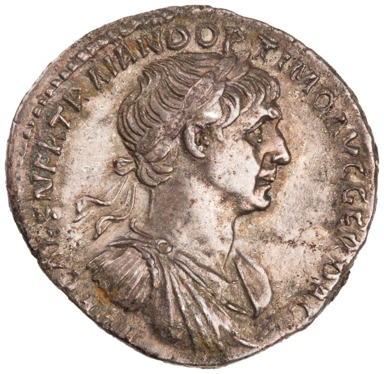 RIC II Trajan 318 (denarius), obverse, American Numismatic Society (ans)