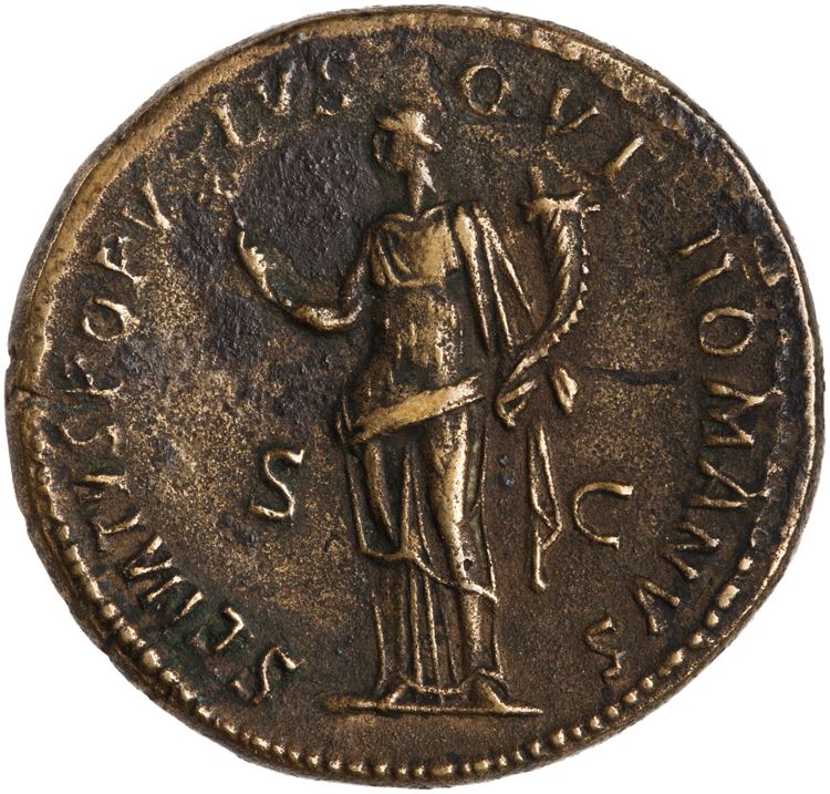 RIC II Trajan 674 (dupondius), реверс, American Numismatic Society (ans)