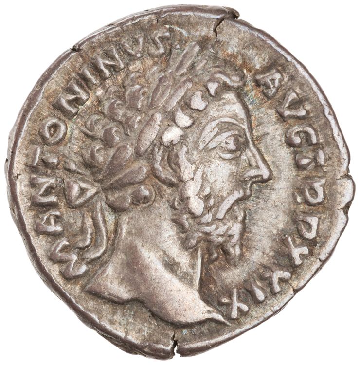 RIC III Marcus Aurelius 312, obverse, American Numismatic Society (ans)