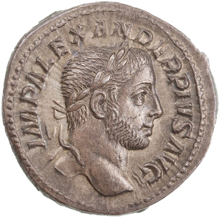 RIC IV Severus Alexander 250b, аверс, American Numismatic Society (ans)