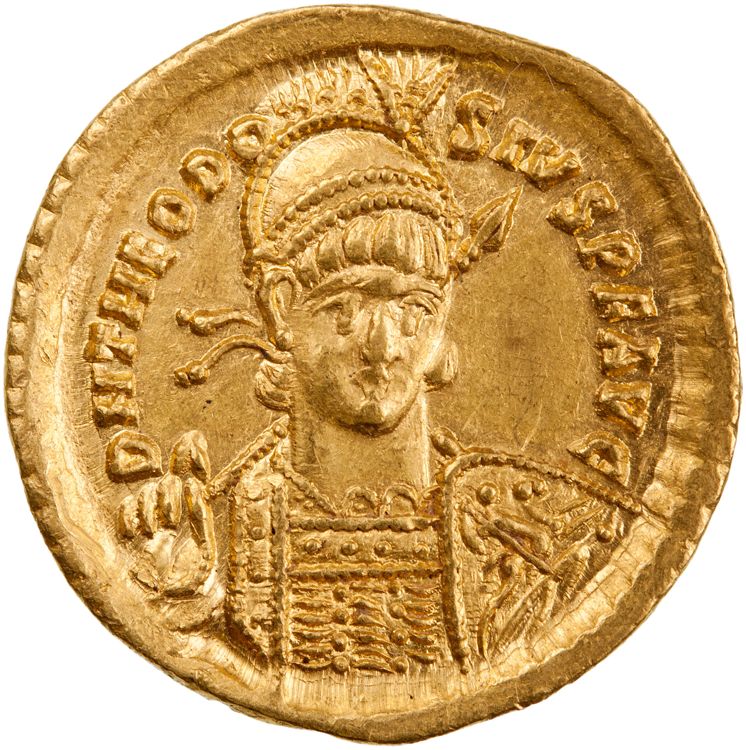 RIC X Theodosius II (East) 282, аверс, American Numismatic Society (ans)