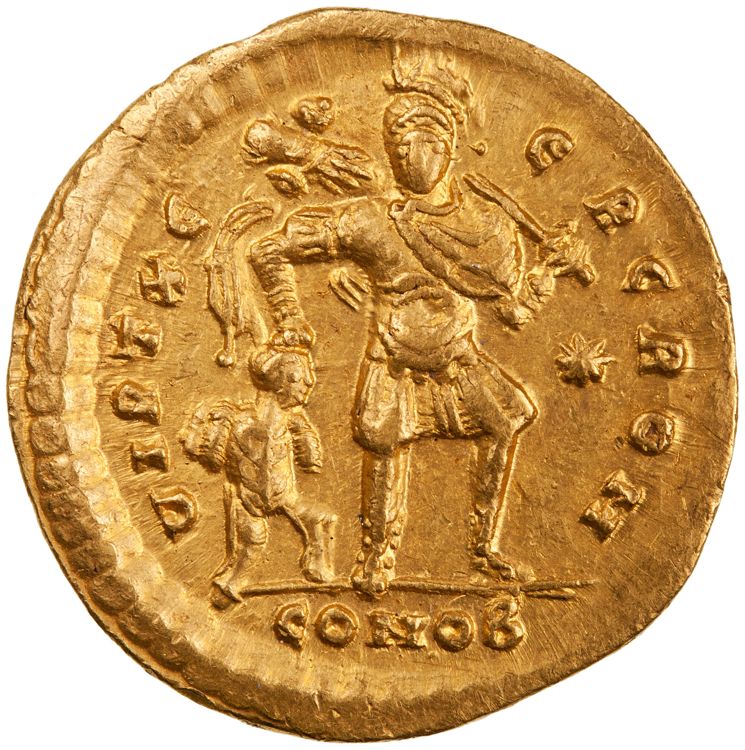 RIC X Theodosius II (East) 282, реверс, American Numismatic Society (ans)