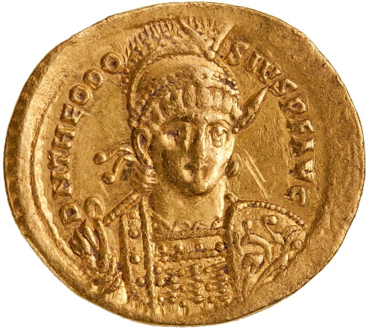 RIC X Theodosius II (East) 237, obverse, American Numismatic Society (ans)