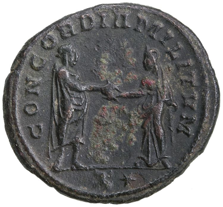реверс RIC V Aurelian 215
