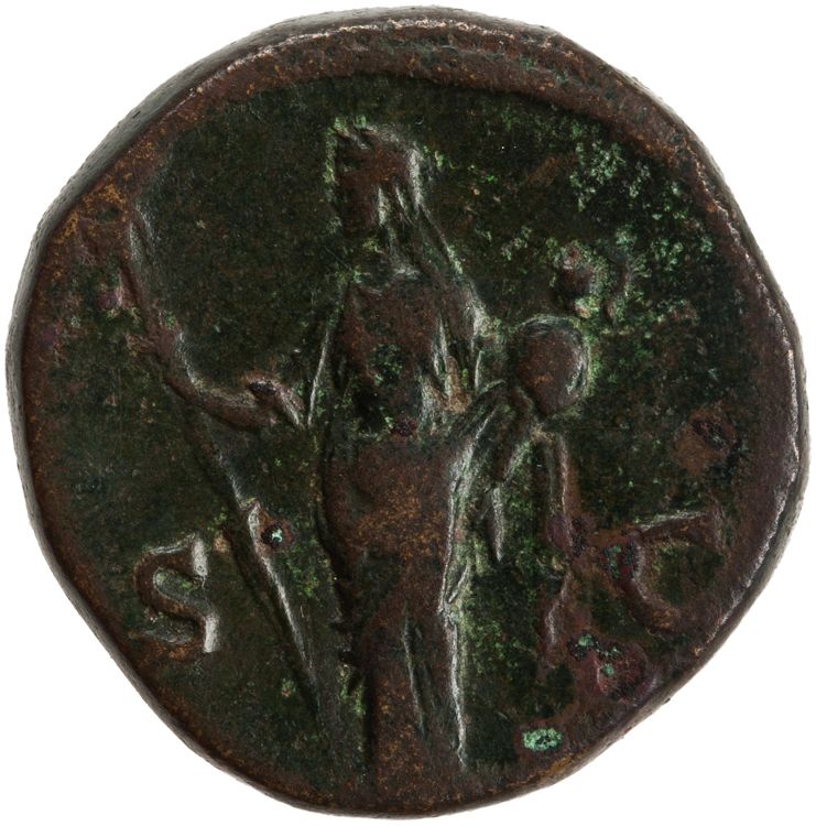 RIC III Antoninus Pius 1196 (dupondius), реверс, American Numismatic Society (ans)