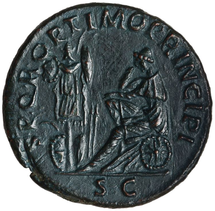 RIC II Trajan 561, reverse, American Numismatic Society (ans)
