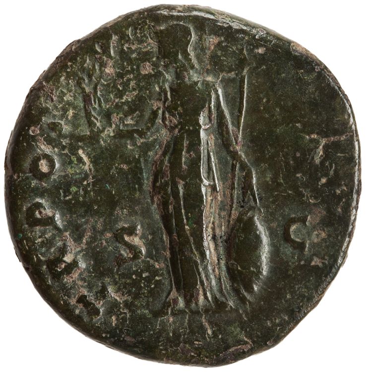 RIC III Antoninus Pius 1305A (dupondius), реверс, American Numismatic Society (ans)