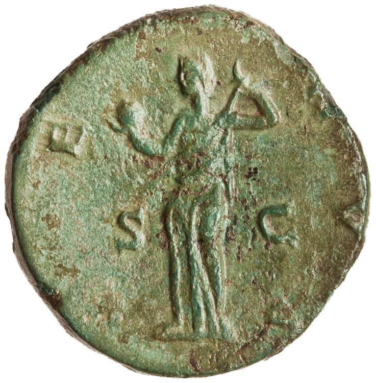 RIC III Commodus 684 (as), реверс, American Numismatic Society (ans)