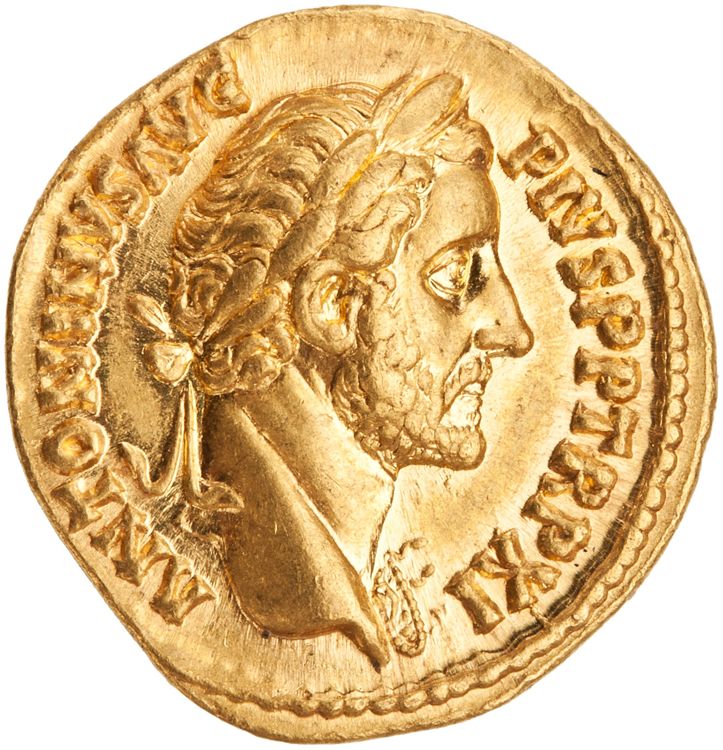 obverse RIC III Antoninus Pius 171A (aureus)