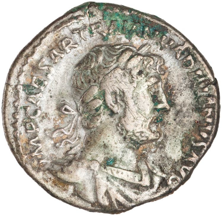 аверс RIC II Hadrian 127c (denarius)