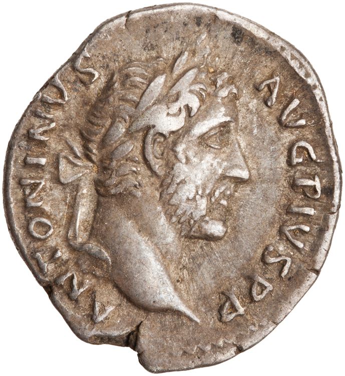 RIC III Antoninus Pius 127c (denarius), аверс, American Numismatic Society (ans)