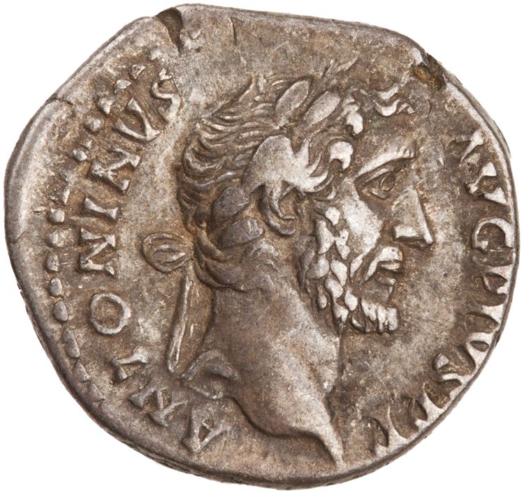 RIC III Antoninus Pius 127c (denarius), аверс, American Numismatic Society (ans)