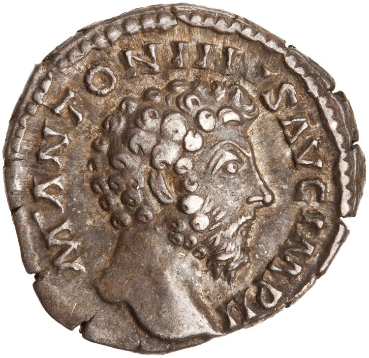 RIC III Marcus Aurelius 62, obverse, American Numismatic Society (ans)
