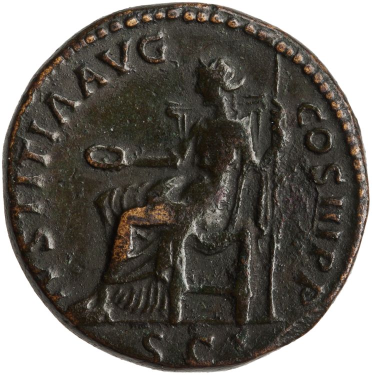 RIC II Hadrian 727c (as), реверс, American Numismatic Society (ans)