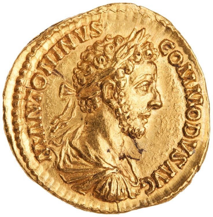 RIC III Commodus 41, obverse, American Numismatic Society (ans)