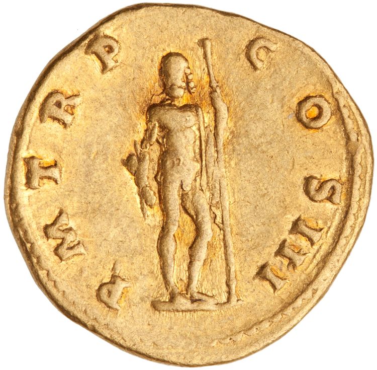 RIC II Hadrian 63c (aureus), reverse, American Numismatic Society (ans)