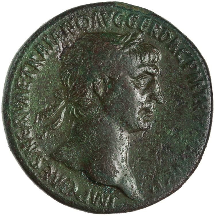 RIC II Trajan 553, obverse, American Numismatic Society (ans)