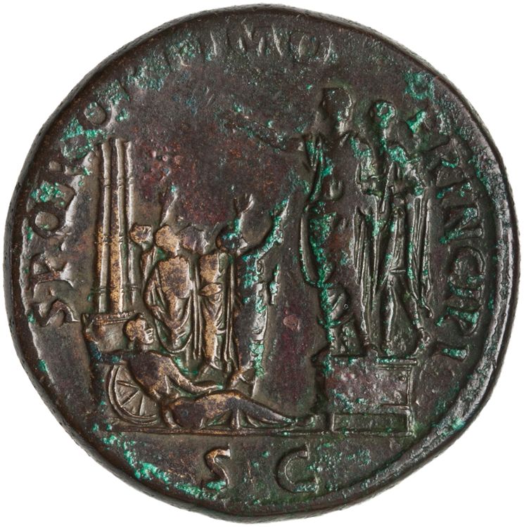 RIC II Trajan 553, reverse, American Numismatic Society (ans)