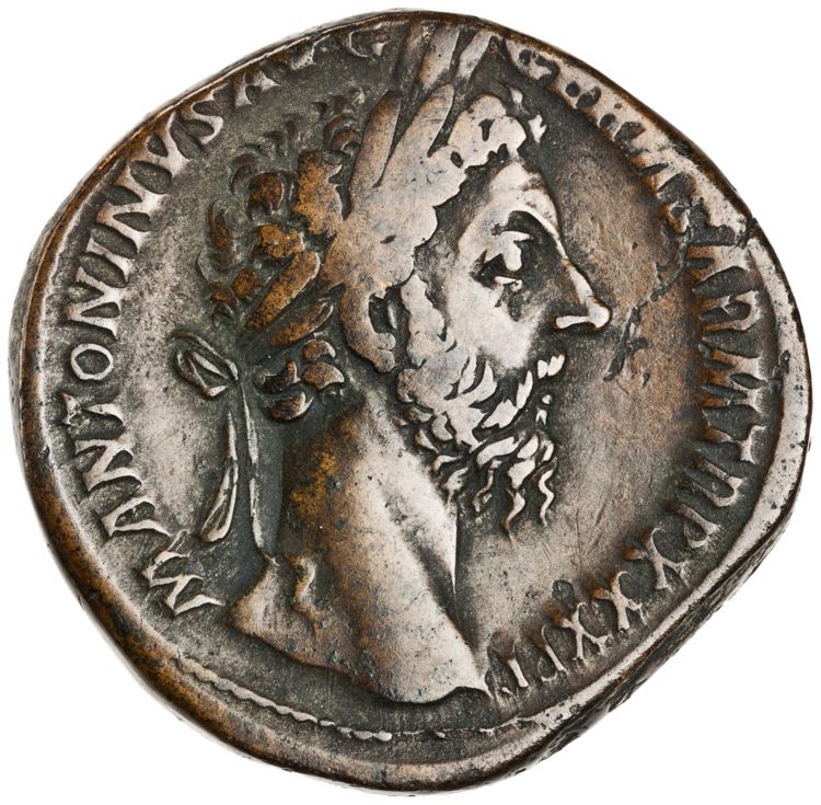 RIC III Marcus Aurelius 1160, obverse, American Numismatic Society (ans)