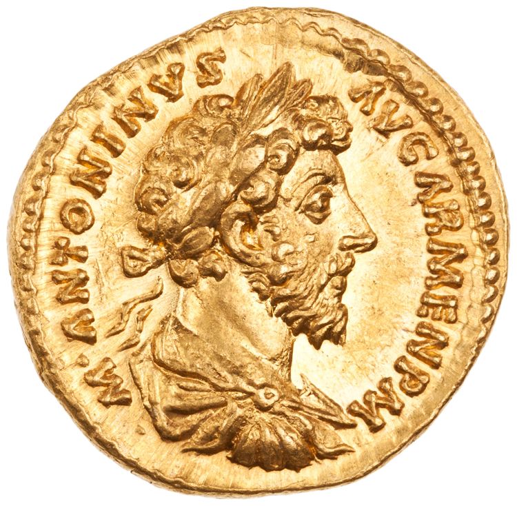 RIC III Marcus Aurelius 116, obverse, American Numismatic Society (ans)